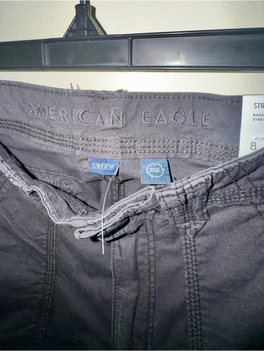 NWT American Eagle Outfitters Black Cargo Pants "Baggy Jogger" - Picture 5 of 11